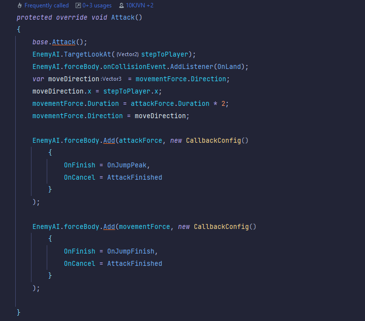 JumpState attack snippet
