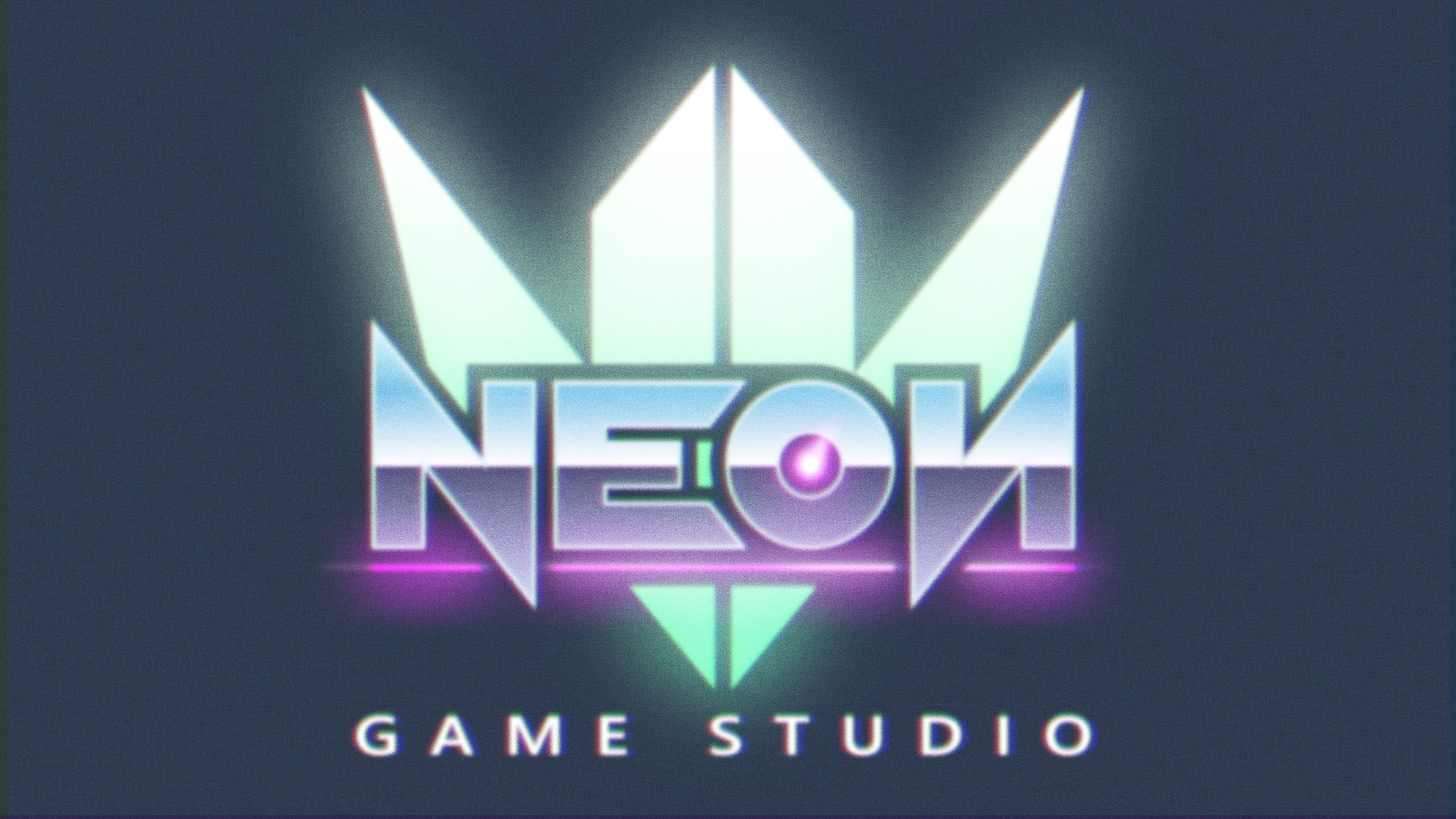 NeoN Game Studio logo with visible chromatic aberration.